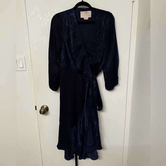Navy Wrap Dress - Size 4 - Picture 1 of 5